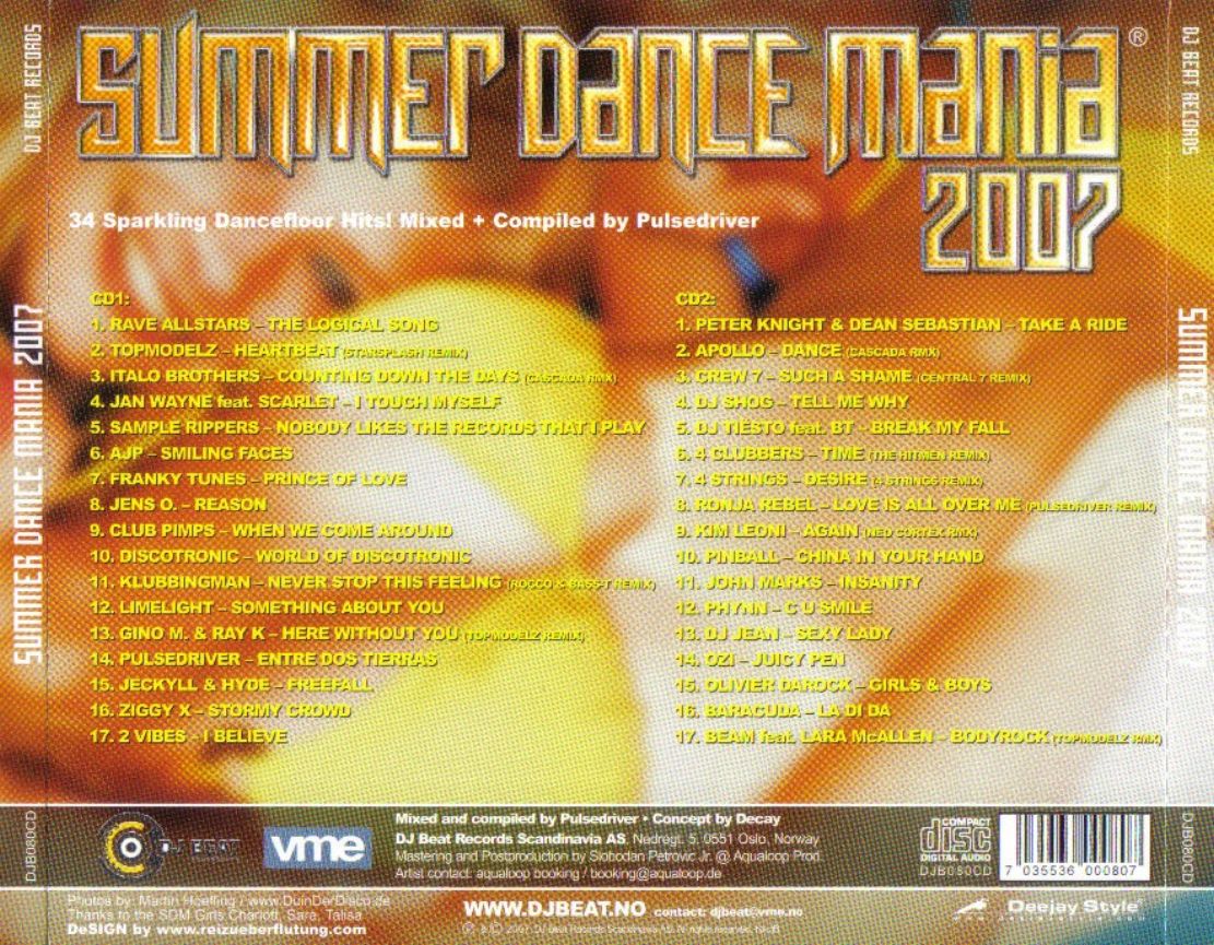 Summer Dance Mania 2007 : Back